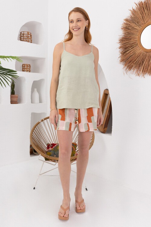 Papaya | Keten Şort